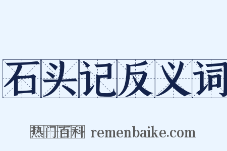 石头记反义词是什么意思的图片
